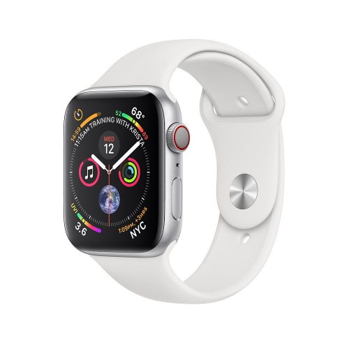Apple Watch Series 4 GPS + LTE (MTUD2/ MTVA2) 40mm Silver Aluminum Case with White Sport Band