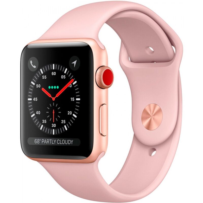 Apple Watch Series 3 GPS + LTE MQK32 42mm Gold Aluminium Case with Pink Sand Sport Band
