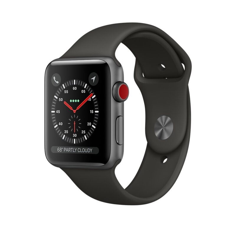 Apple Watch Series 3 GPS + LTE MR2X2 42mm Space Gray Aluminum Case with Gray Sport Band