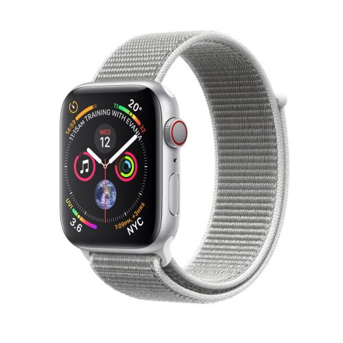 Apple Watch Series 4 GPS + LTE (MTUF2/ MTVC2) 40mm Silver Aluminium Case with Seashell Sport Loop