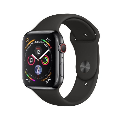 Apple Watch Series 4 GPS + LTE (MTUN2) 40mm Space Black Stainless Steel Case with Black Sport Band