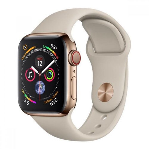 Apple Watch Series 4 GPS + LTE (MTUR2) 40mm Gold Stainless Steel Case with Stone Sport Band