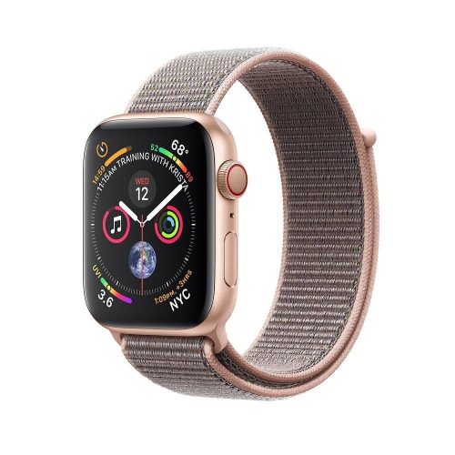 Apple Watch Series 4 GPS + LTE (MTV12/ MTVX2) 44mm Gold Aluminum Case with Pink Sand Sport Band  Loop