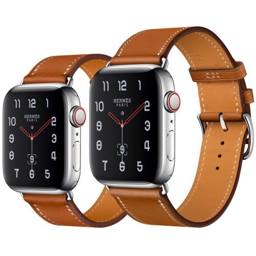 Apple Watch Nike+ Series 4 GPS + LTE (MTXC2/MTXK2) 44mm Silver Aluminum Case with Pure Platinum/Black Nike Sport Band Apple Watch Hermès GPS + LTE (MU6V2) 44mm Stainless Steel Case with Fauve Barenia Leather Single Tour