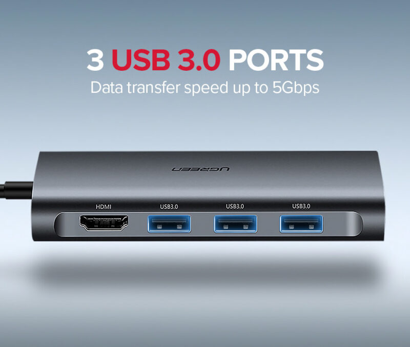 Переходник Ugreen 8-in-1 USB-C Hub Dock Station