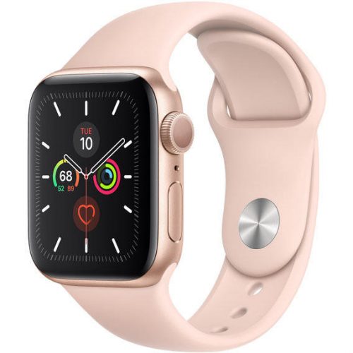 Apple Watch Series 5 40mm Gold Aluminum Case with Pink Sand Sport Band MWV72