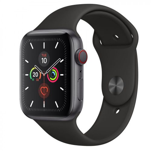 Apple Watch Series 5 44mm LTE Space Gray Aluminium with Black Sport Band MWWE2