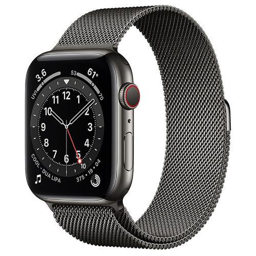 Apple Watch Series 6 GPS+ LTE (M07R3) 44mm Graphite Stainless Steel Case with Graphite Milanese Loop