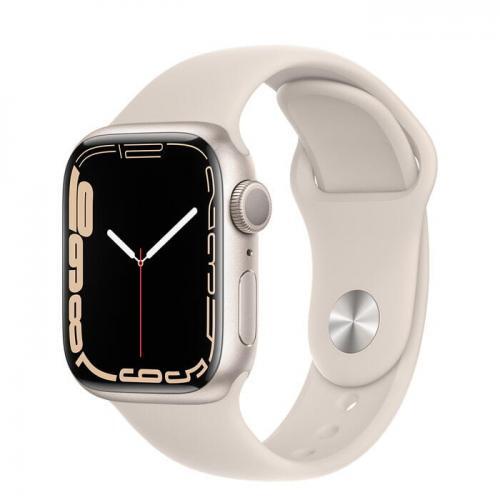 Apple Watch Series 7 GPS (MKMY3) 41mm Starlight Aluminum Case With Starlight Sport Band