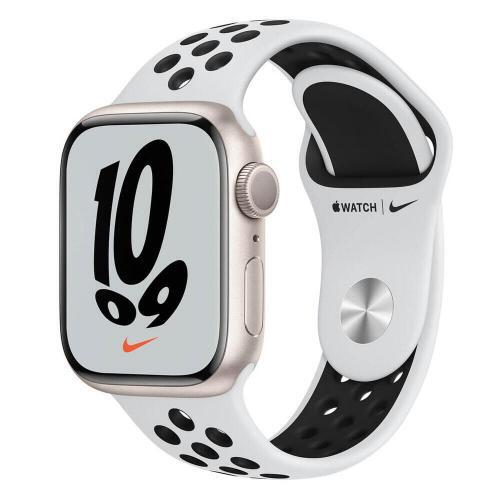 Apple Watch Nike Series 7 GPS (MKNA3) 45mm Starlight Aluminum Case With Pure Platinum/Black Nike Sport Band Apple Watch Nike Series 7 GPS (MKNA3) 45mm Starlight Aluminum Case With Pure Platinum/Black Nike Sport Band