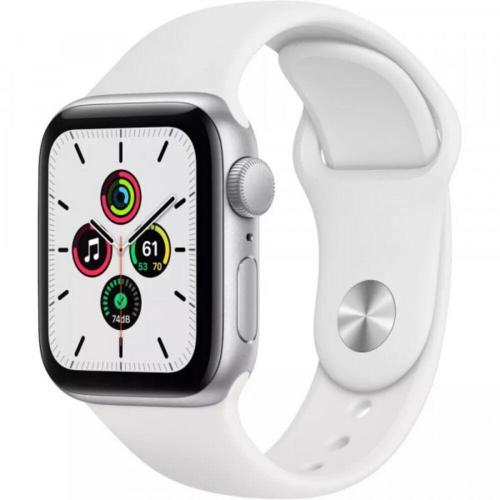 Apple Watch Series SE GPS (MYDQ2) 44mm Silver Aluminium Case with White Sport Band