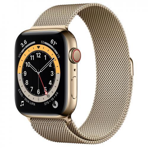 Apple Watch Series 6 GPS+ LTE (M07P3) 44mm Gold Stainless Steel Case with Gold Milanese Loop